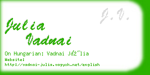 julia vadnai business card